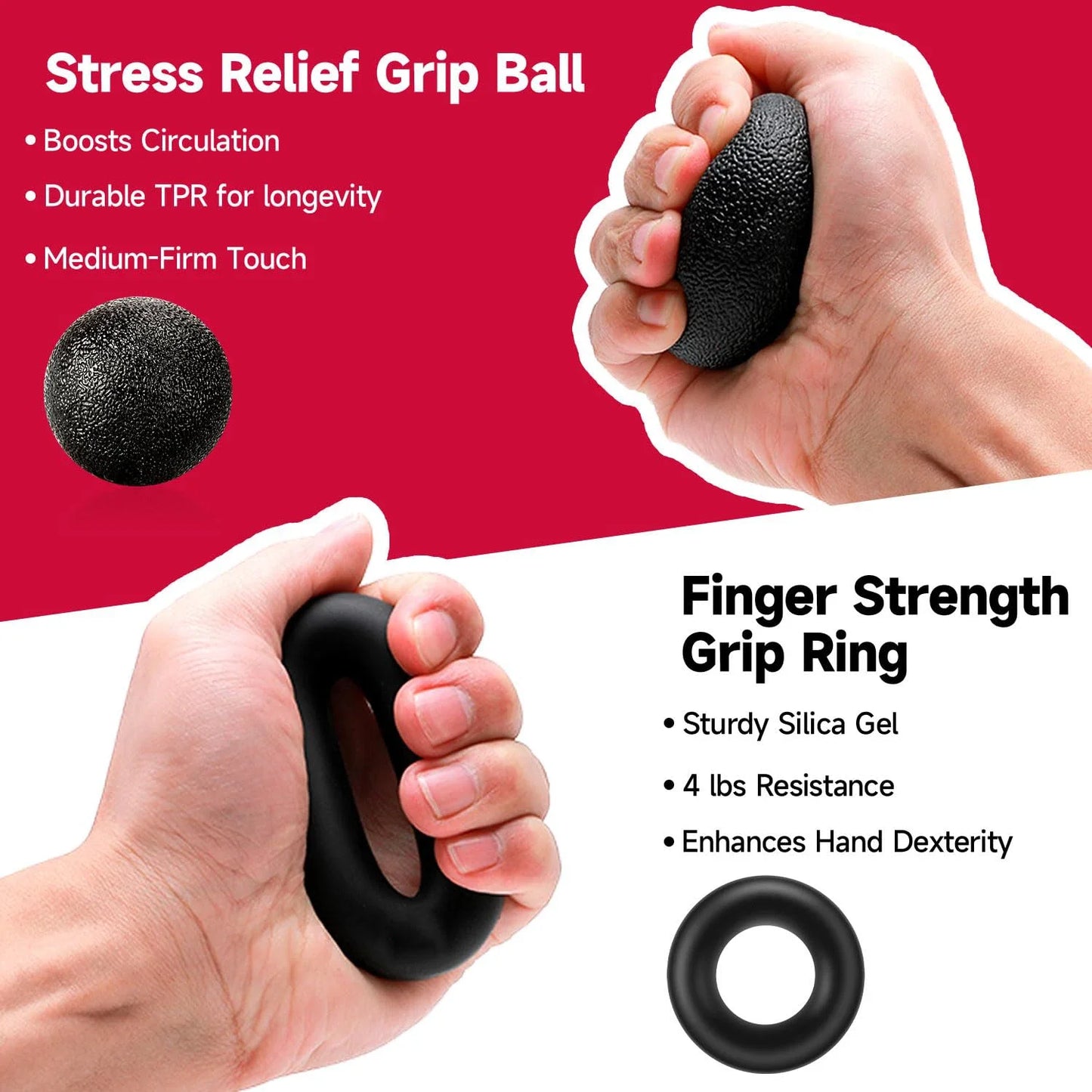Adjustable Hand Grip Strength Trainer (5–60kg) with Finger Exerciser