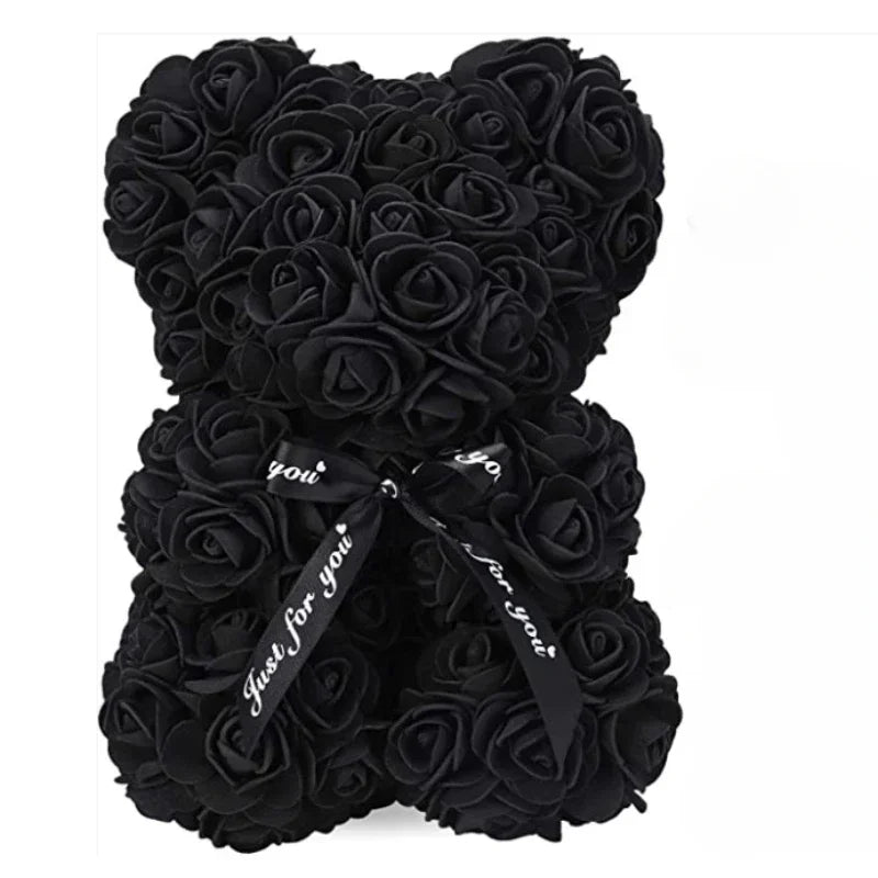 Eternal Rose Teddy Bear – Artificial Flower Bear Gift for Valentine’s Day, Birthday & Anniversary
